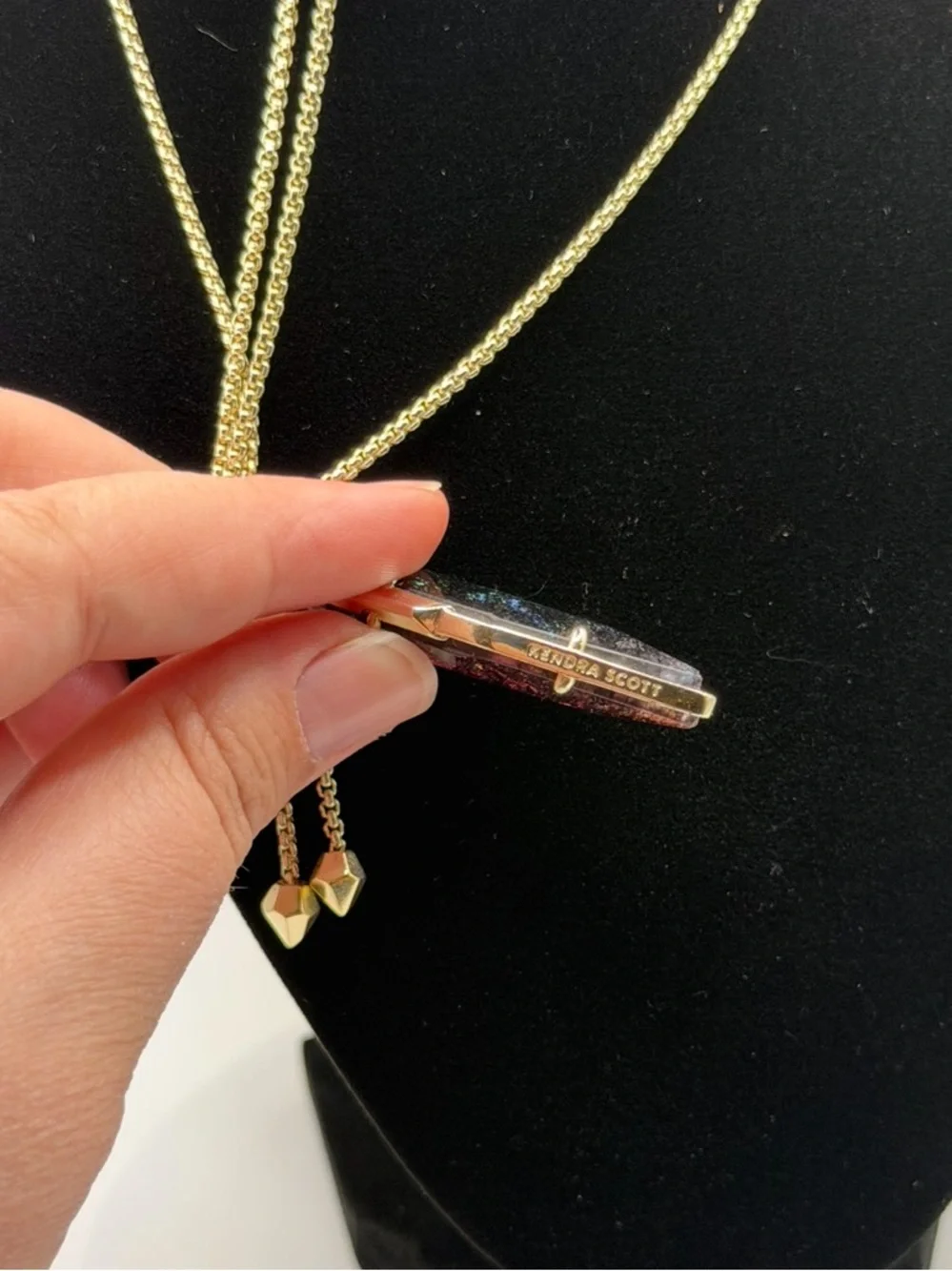 Kendra Scott Beatrice in Navy Crackle Illusion - Picture 10 of 11
